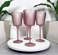 Келих для білого вина "Леді Пінк" рожевий матовий 350 мл