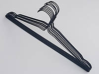 Плечики оцинкованные металлические черного цвета (матовые), длина 40 см, в упаковке 10 штук