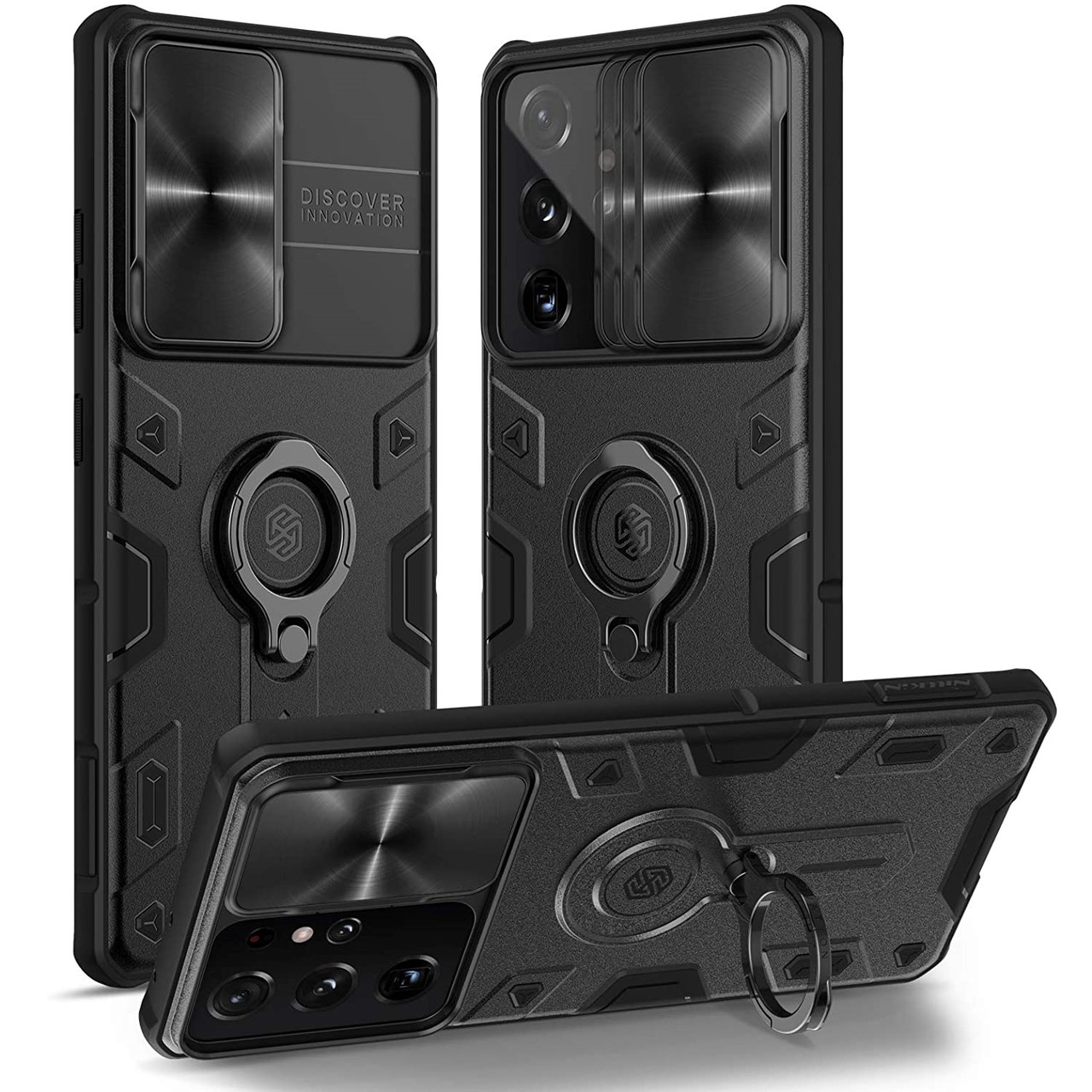 Чохол з кільцем підставкою Nillkin CamShield Armor для Samsung S21 Ultra