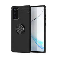 Силіконовий чохол для Samsung Galaxy S20 FE чорний матовий з кільцем