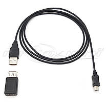 Кабель подовжувач mini USB — mini USB Female через перехідник, фото 3