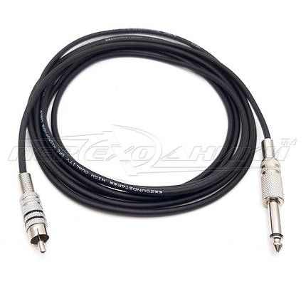 Кабель jack 6.3 mm to 1RCA метал (гарна якість + ), у екрані, фото 1