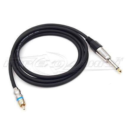 Кабель jack 6.3 mm to RCA (преміум'якість), у екрані, фото 3
