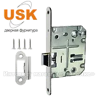 Защелка врезная с фиксатором USK 70x50 WC SN (матовый никель)