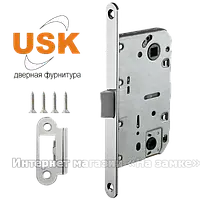 Засувка врізна з фіксатором USK 410B PVC WC NP (нікель)