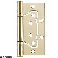 Петлі метелика Apecs 100*75*2.5-B2-Steel-G золото без врізання