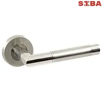 Дверные ручки Siba Paris SS01 0-22-07 из нержавеющей стали с никелированной вставкой