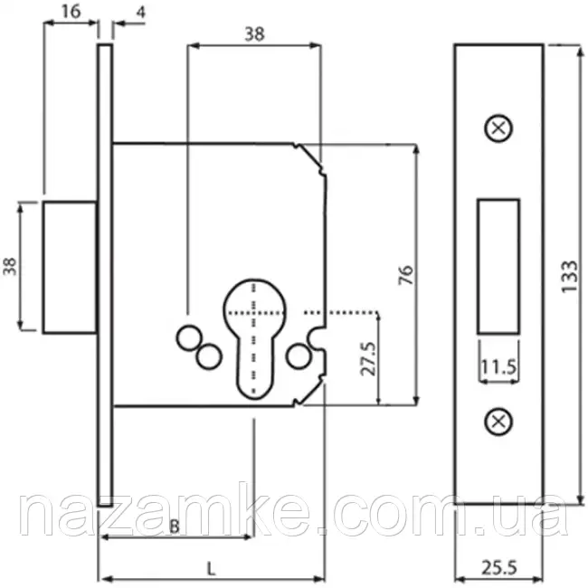 Дополнительный врезной замок Mul-t-lock 731 SS - фото 2 - id-p1494544729