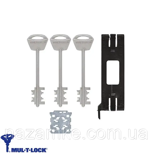 Комплект ключей MUL-T-LOCK MATRIX 3KEY+CARD 110 мм - фото 1 - id-p1494544741