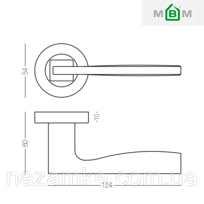 Дверные ручки MVM Linde Style A-1220 SN/CP матовый никель - фото 3 - id-p1494546674