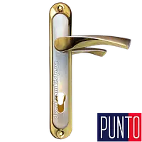 Дверные ручки Punto Corona STL Yale 85 mm SN/GP матовый никель/золото