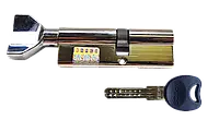Цилиндр APECS 4КС-M80-Z-C01-CR хром ключ-поворотник