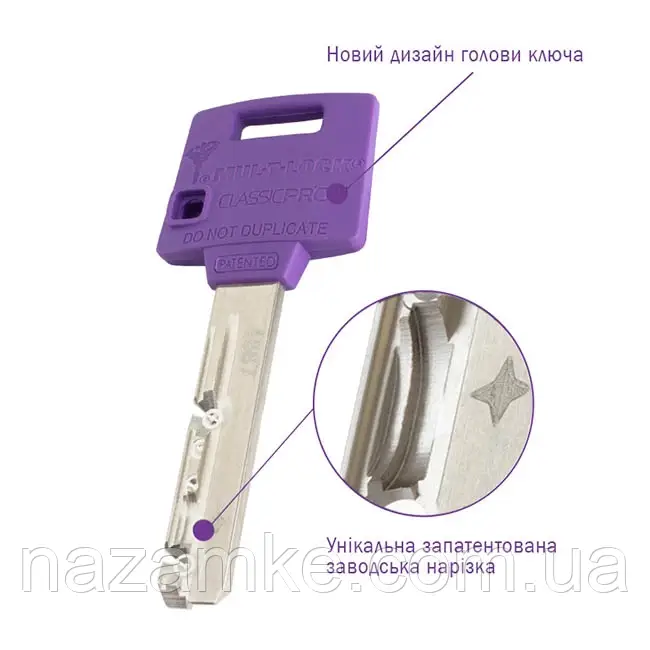 Цилиндр MUL-T-LOCK DIN_KT XP ClassicPro 62 NST 31x31T TO_NST CAM30 3KEY 3 ключа - фото 2 - id-p1494555435