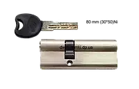Цилиндр Imperial ZC 80 мм 30x50 SN ключ-ключ матовый никель