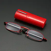 Складные очки с футляром "Zilead" красные + 2,0