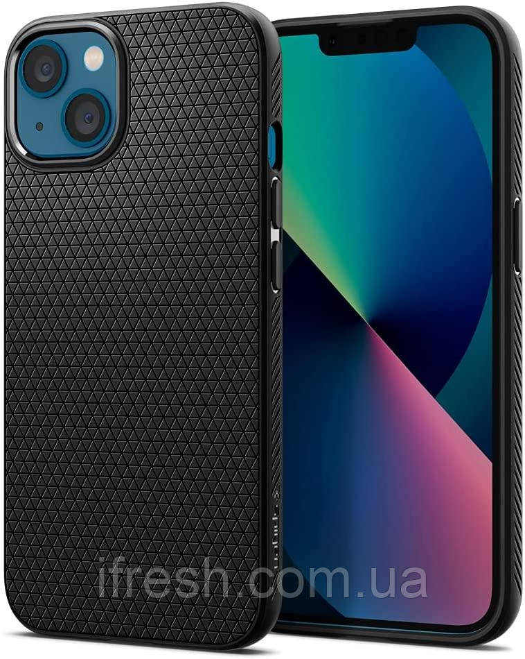 Чохол Spigen для iPhone 13 — Liquid Air, Matte Black (ACS03519), фото 1