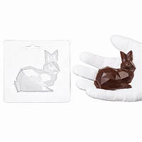 Пластиковая форма для шоколада "Заяц ромб" арт. ВК02062097