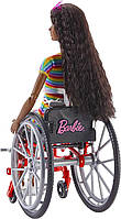 Лялька Барбі шарнірна темношкіра на інвалідному візку Barbie Fashionistas #166 Made to Move GRB94, фото 6
