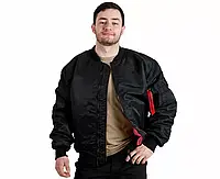 Демисезонная куртка бомбер мужская черная MA-1 Gen 2 Black тм Chameleon
