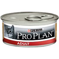 Консервированный порционный корм для котов кусочки курицы в паштете PURINA PRO PLAN® ADULT  85 г