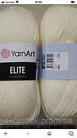 Турецкая пряжа для вязания Yarnart Elite (Элит) акрил 851 молочный
