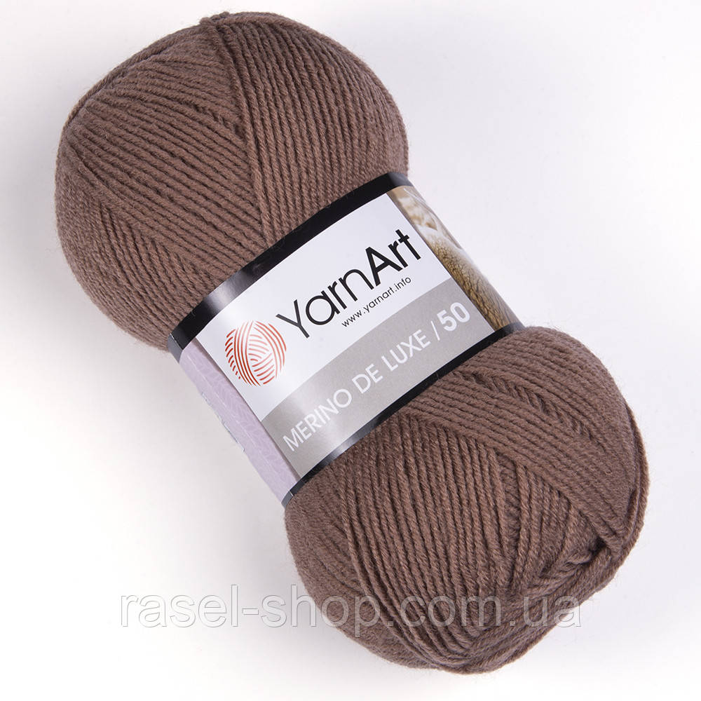Yarnart Merino De Luxe 50 №514 кофе с молоком