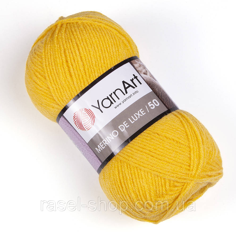 Yarnart Merino De Luxe 50 №586 желтый