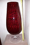 Ексклюзив! Декоративна ваза-бокал, Франція, кольорове скло, фото 3