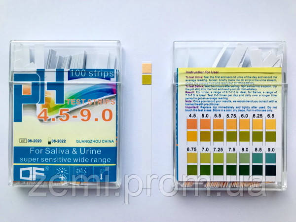 PH-лакмус тест-смужки DF-002 для слини та сечі з точністю pH 0.25