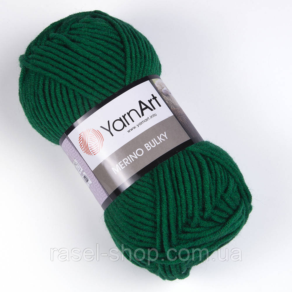 Yarnart Merino Bulky №338 зеленый, фото 1