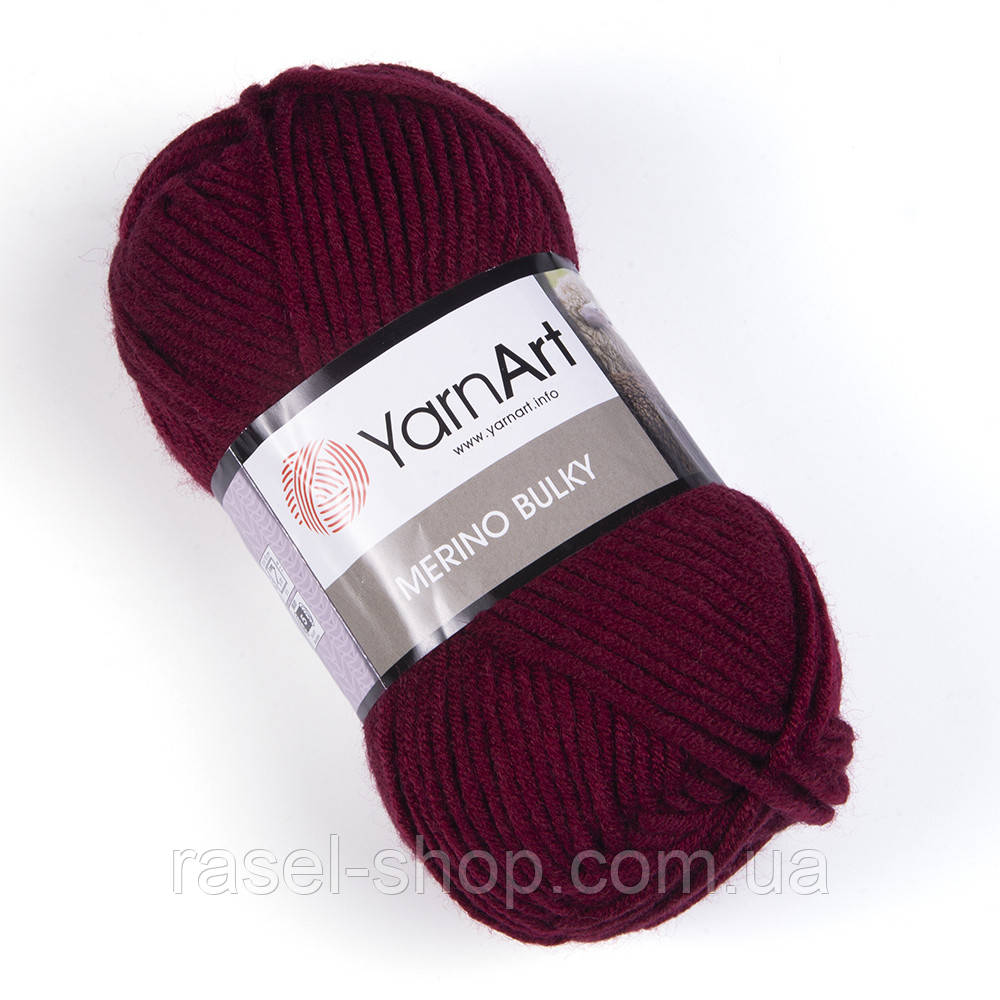 Yarnart Merino Bulky №577 бордовый, фото 1