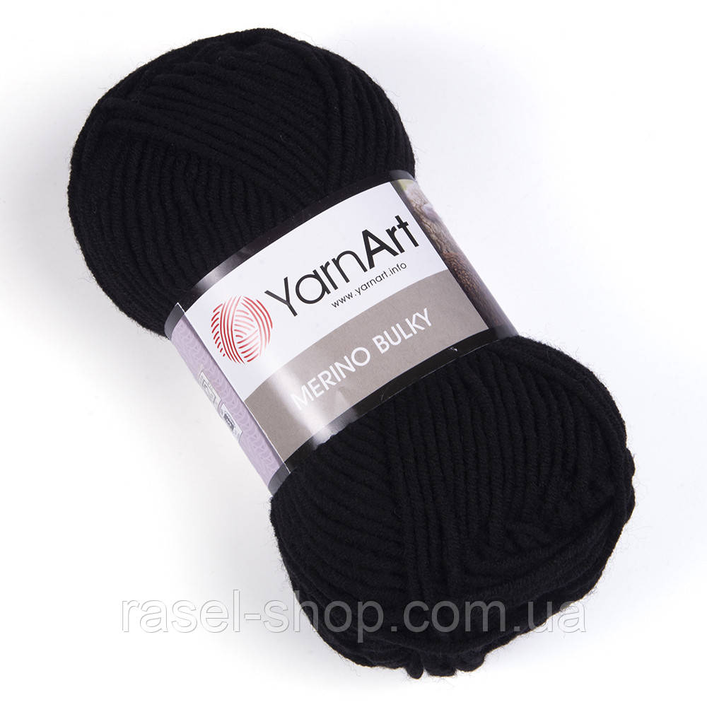 Yarnart Merino Bulky №585 черный, фото 1