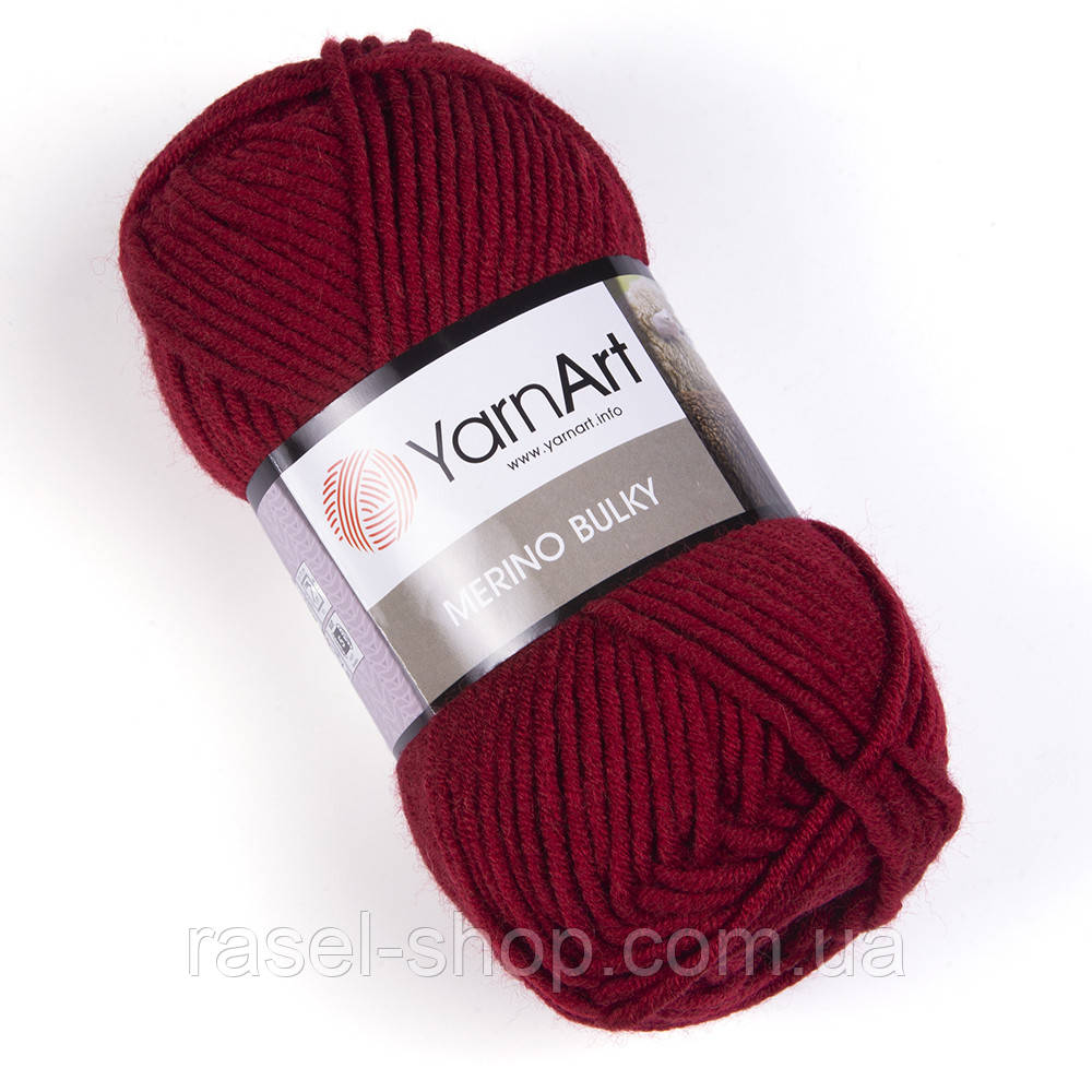 Yarnart Merino Bulky №3024 темно-красный, фото 1