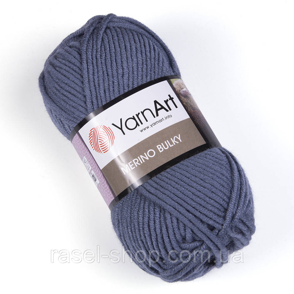 Yarnart Merino Bulky №3864 серый-джинс, фото 1