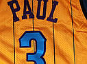 Баскетбольна жовта майка Кріс Пол 3 Paul ретро джерсі, фото 3