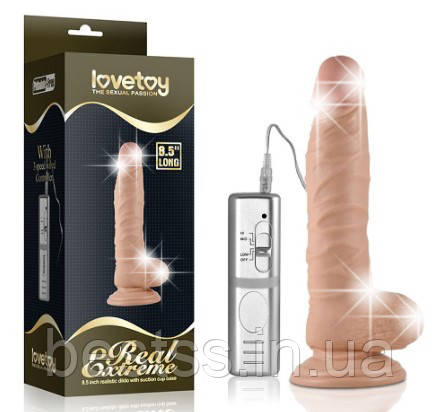 Реалістичний вібратор з пультом управління Real Extreme Vibrating Dildo 8.5"
