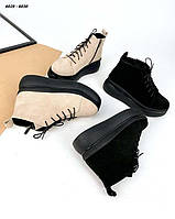 Женские ботинки замшевые на толстой подошве осенние или зимние TOPs6029
