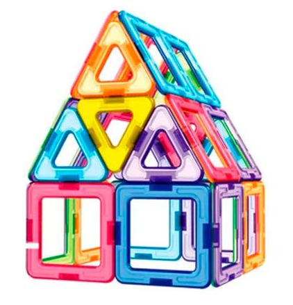 Дитячий магнітний 3D конструктор MagniStar LT1002 Limo Toy у коробці 46 деталей 3Д, розвиваючий для дітей з 3 років