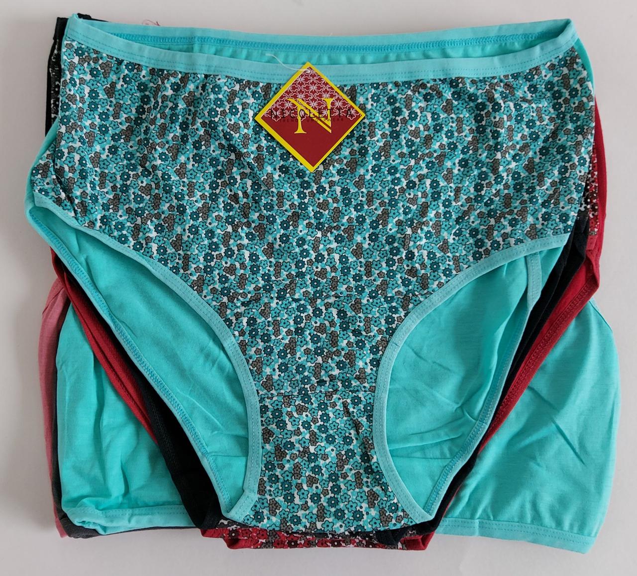 Жіночі бавовняні труси високої посадки 5XL (10 шт), фото 1