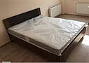 Ліжко Мебель Сервіс Вероніка 160 х 200 Ламелі Дуб апріл+ Венге з ламельями, фото 3