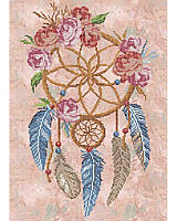 Картина с бисером А3-К-1071 Ловец снов с розами