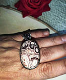 Великий срібний кулон із мексиканською яшмою очей сокола, фото 2