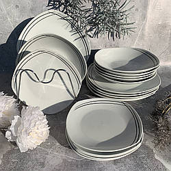 Обідній набір посуду порцеляна 18 предметів Edenberg EB-502 на 6 персон