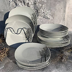 Обідній набір посуду порцеляна 18 предметів Edenberg EB-503 на 6 персон