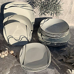 Обідній набір посуду порцеляна 18 предметів Edenberg EB-504 на 6 персон