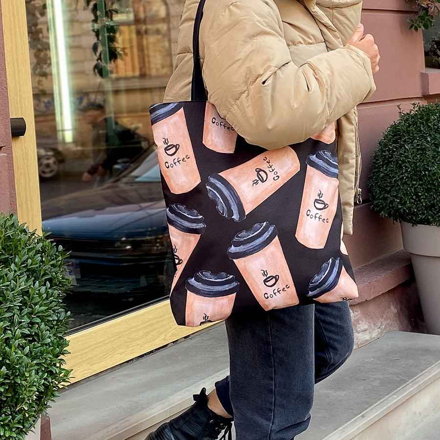 Сумка жіноча тканинна Original Coffee 40x45 см 40x45 см (SV_COF005_BL), фото 1