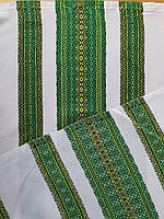 Декоративна тканина Зелена на білому