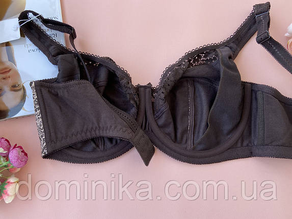 80/85/90/95/100Е Коричневий бюстгальтер великого розміру ліфчик на чашку Е без поролону, фото 2