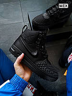 Высокие мужские зимние кроссовки с мехом Nike LF1 Duckboot Fur кроссовки зимние черные прорезиненный носок