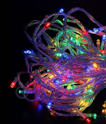 Гірлянда новорічна Xmas 300 лампочок світлодіодна LED гірлянда мультиколірний 20 метрів, фото 1